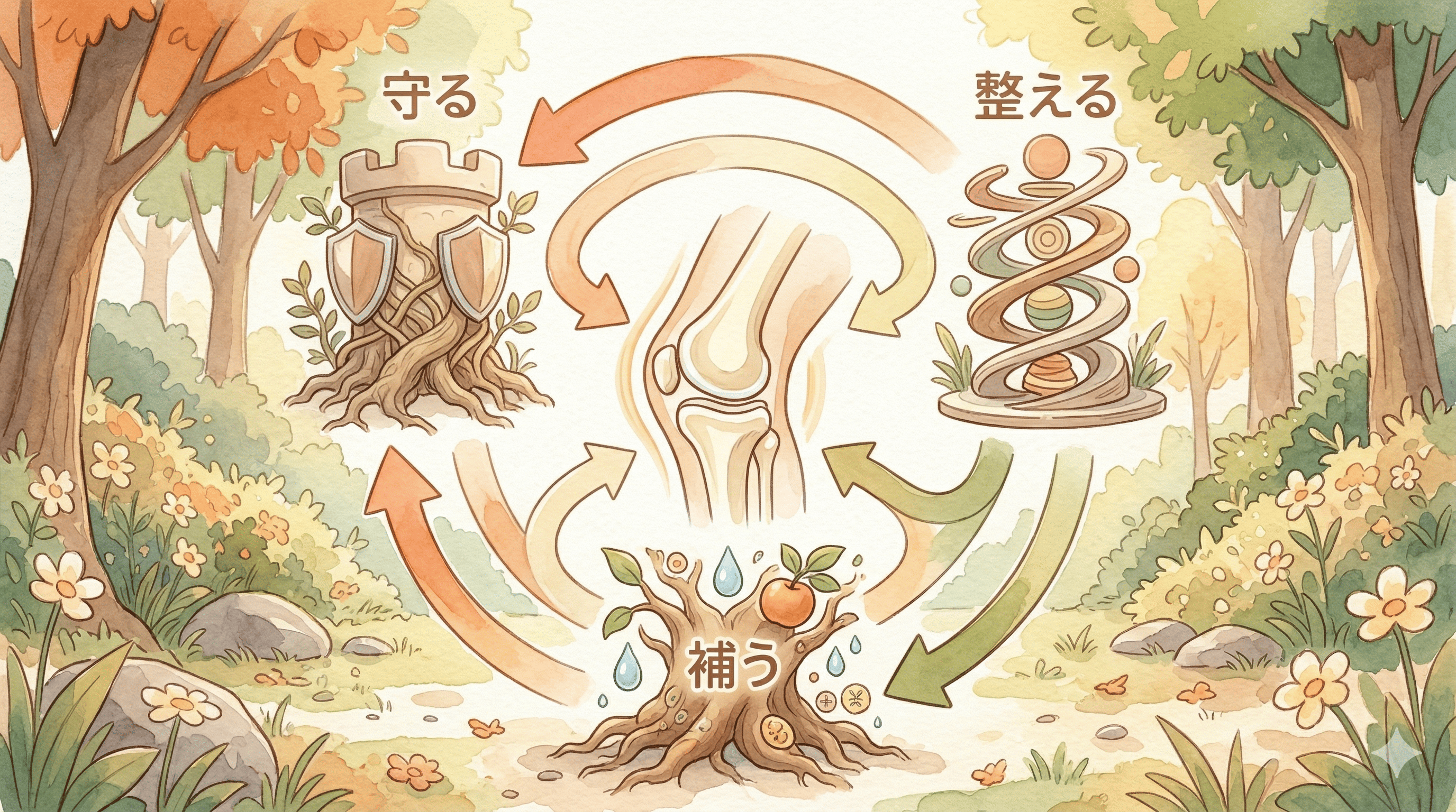 守る・整える・補うの3つの柱